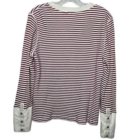 Sundance Striped Crewneck Long Sleeves Thermal Top Size PXL - Picture 8 of 10